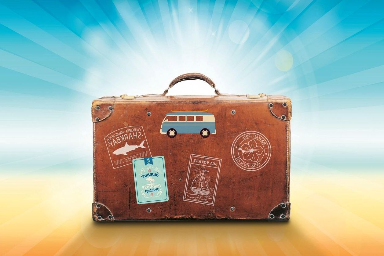 Locked filing cabinet with travel documents